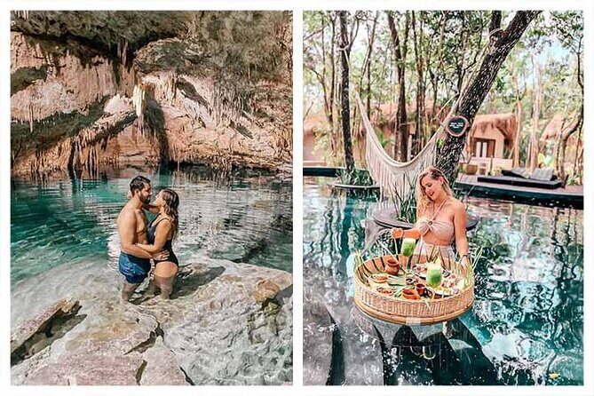 Floating Breakfast+Cavern Tour includes entrance to the cenote-Temazcal - Cenote Taak Bi Ha and the underground system experience