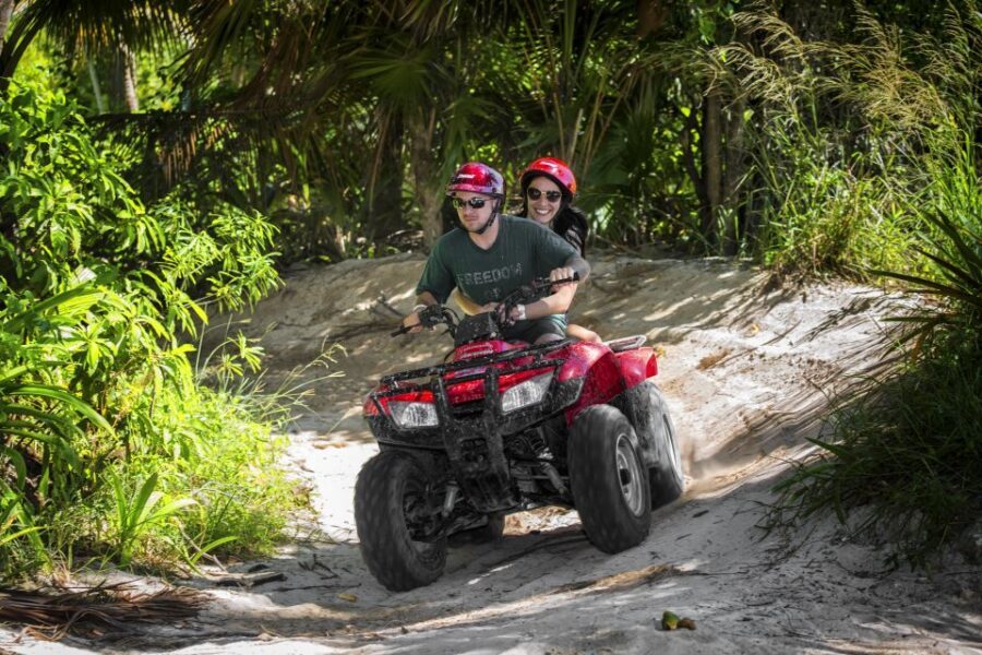 From Cancún: ATV Jungle Trail Adventure and Beach Club - Jungle ATV plus Maroma Beach Club: the messy fun and the clean finish