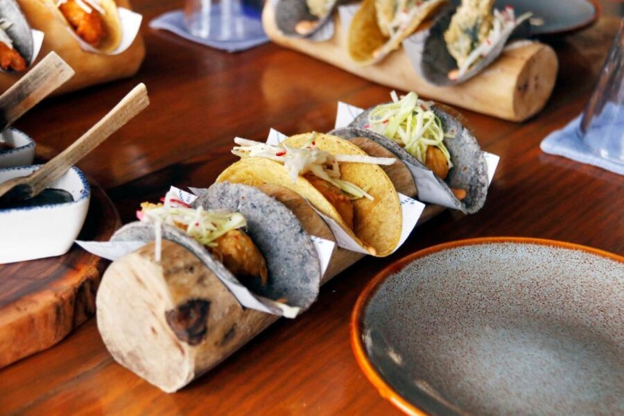 From Cancun:Beachside Tacos & Town Tour With Tequila Tasting - Maya Tacos and Cochinita Pibil Near the Flea Market