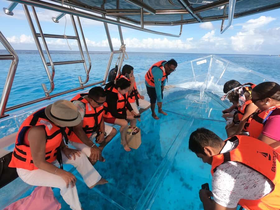 From Cozumel: Invisible Boat Snorkeling Tour - The 90-minute flow: from ClearBoat office to the reef area