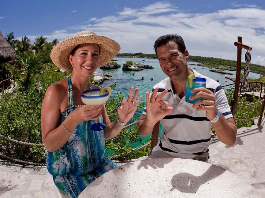 From Playa del Carmen: Xel-Há All-Inclusive Park - The adrenaline menu: zip lines, suspended ropes, and platform jumps