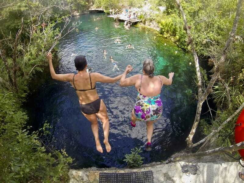 From Tulum: Four-Cenote Adventure - Large Cenote Naval: Two Zip Lines and a Canoe Toward Cenote Azul