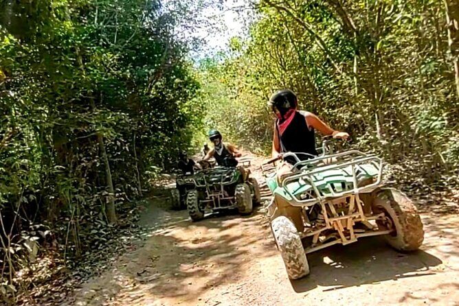 Half-day Adventure: Cenote + Ziplining + ATV Tour - Ziplining above Tulum: what “five lines” feels like