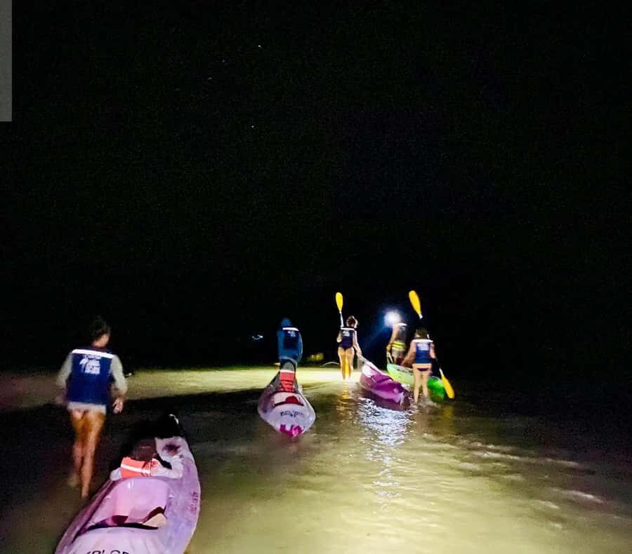 Holbox: Bioluminescence by Kayak and Stargazing. - Holbox at night: why kayak + stargazing works