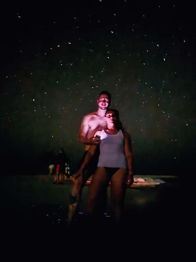 Holbox: Bioluminescence by Kayak and Stargazing. - Paddling out toward the Punta Mosquito sandbanks