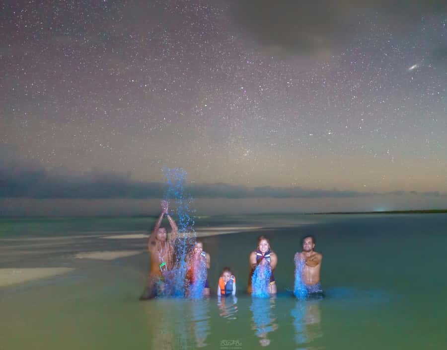 Holbox: Bioluminescence by Kayak and Stargazing. - Pickup, golf carts, and getting to Las Nubes