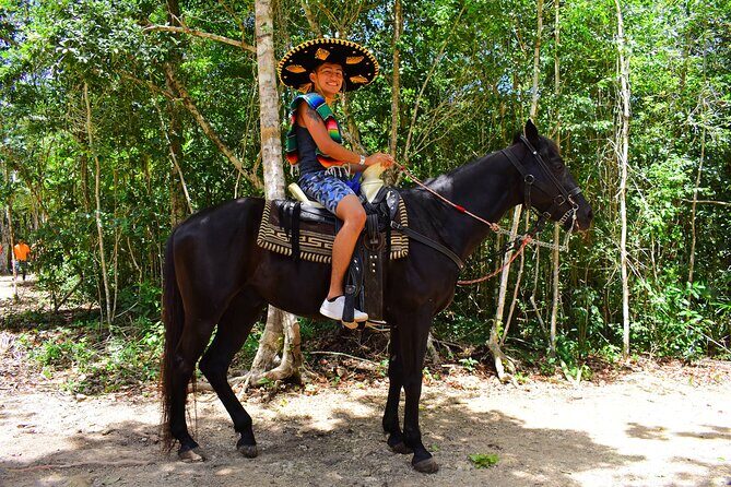 Horseback Ride, ATVs (Shared), Cenote & Ziplines! From Playa Del Carmen - A 6-Hour Combo That Swaps Sitting for Flying