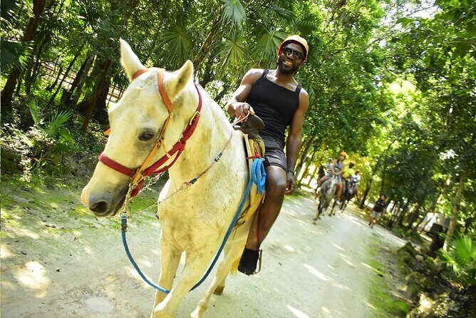 Horseback Riding + ATV + Cenote + Zip-Line from Cancun and Playa del Carmen - ATV ride: helmet on, nerves calm, then go