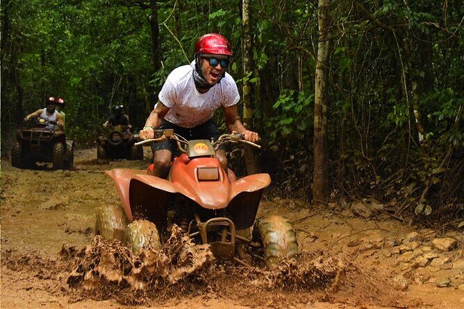 Horseback Riding + ATV + Cenote + Zip-Line from Cancun and Playa del Carmen - Cenote swim: crystal water, lifejackets, and real cooling relief