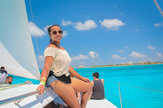 Isla Mujeres Catamaran Luxury Sailing Experience - The On-Board Moment: Spinnaker Fun and Open-Bar Energy