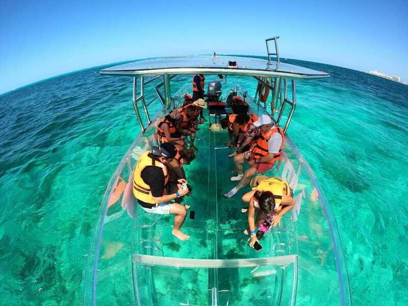 Isla Mujeres: Excursion Crystal Boat Tour at the Caribbean - La Cabonera reef: your final underwater viewing stop