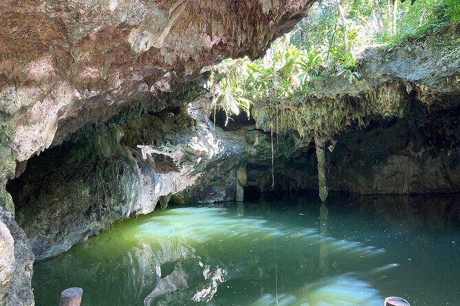 Jade Cavern ATV Tour in Cozumel with Beach Break with transfer - Jade Cavern (Chempita): the cenote where jumping is part of the fun