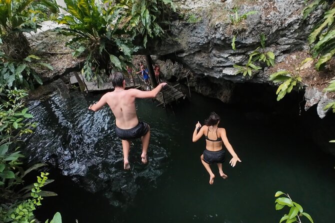 Jade Caverns and Mayan Village Cozumel ATV TOUR - Jade Cenote: Mayan cenote meaning, bats, and that 20-foot platform jump