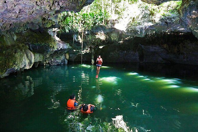 Jungle Jeep Adventure to Mayan Caves, Cenote and Snorkel - Cenote Aerolito de Paraiso and Jade Cenote: The Water Payoff