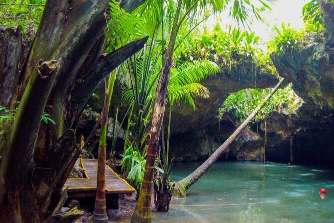 Jungle Jeep Adventure to Mayan Caves, Cenote and Snorkel - El Cedral in the First Hour: Temple Views and a Historic Church
