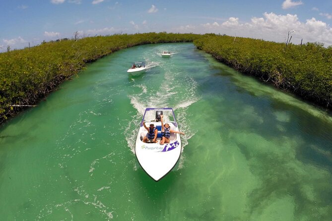Jungle Tour Adventure in Cancun with Snorkeling - First Stop: Marina Chac Chi speedboat training and gear time