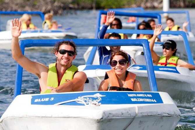 Jungle Tour In Cancun, drive a speedboat through the lagoon with your companion - Punta Nizuc Snorkel: Reef Fish Plus an Underwater Museum Moment
