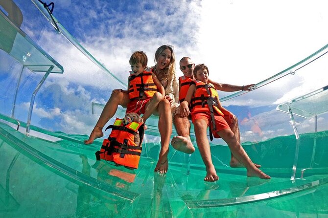 Live Cancun from our Transparent Boat - Stop 1: Nichupte Lagoon in a Natural Reserve
