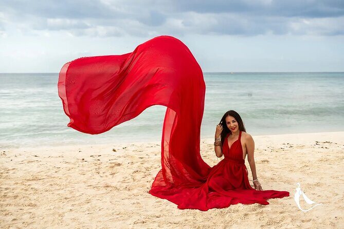 Luxurious Flying Dress Photoshoot in Riviera Maya - Best for birthdays, milestone celebrations, and people who want confidence on camera