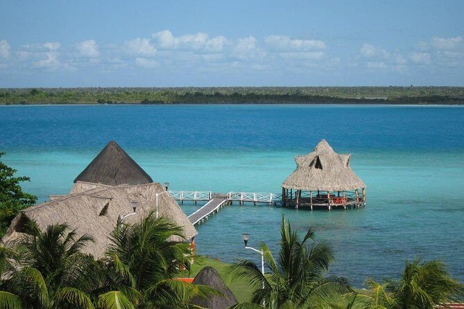 Magical BACALAR TOUR with Pontoon Boat ride. (Transportation + Breakfast + Food) - Canal de los Piratas and the 7-Color Pontoon Ride