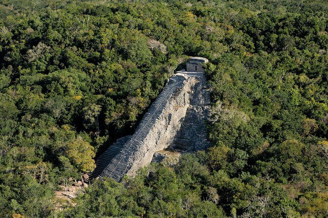 Maya Adventure from Cancun Coba and Tulum Ruins with Cenote swim - Coba and Nohoch Mul: climbing the jungle’s big pyramid