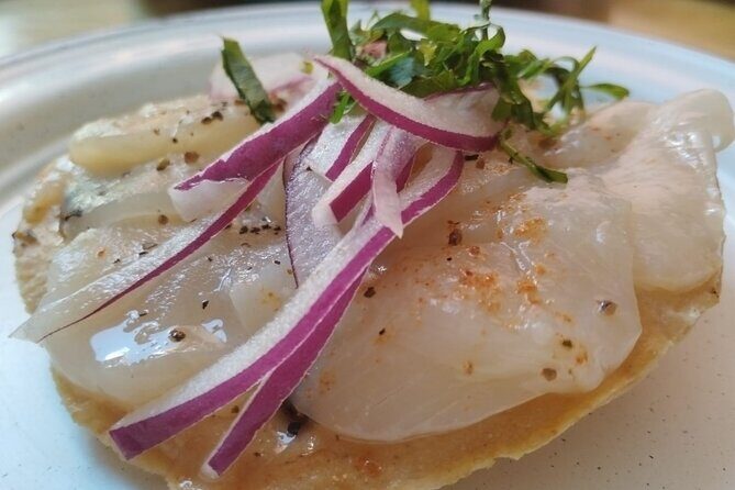 Mexican Beer & Seafood Madness in Tulum - Stop 2 on Calle Sagitario Ote 8: seafood tostadas and beer options