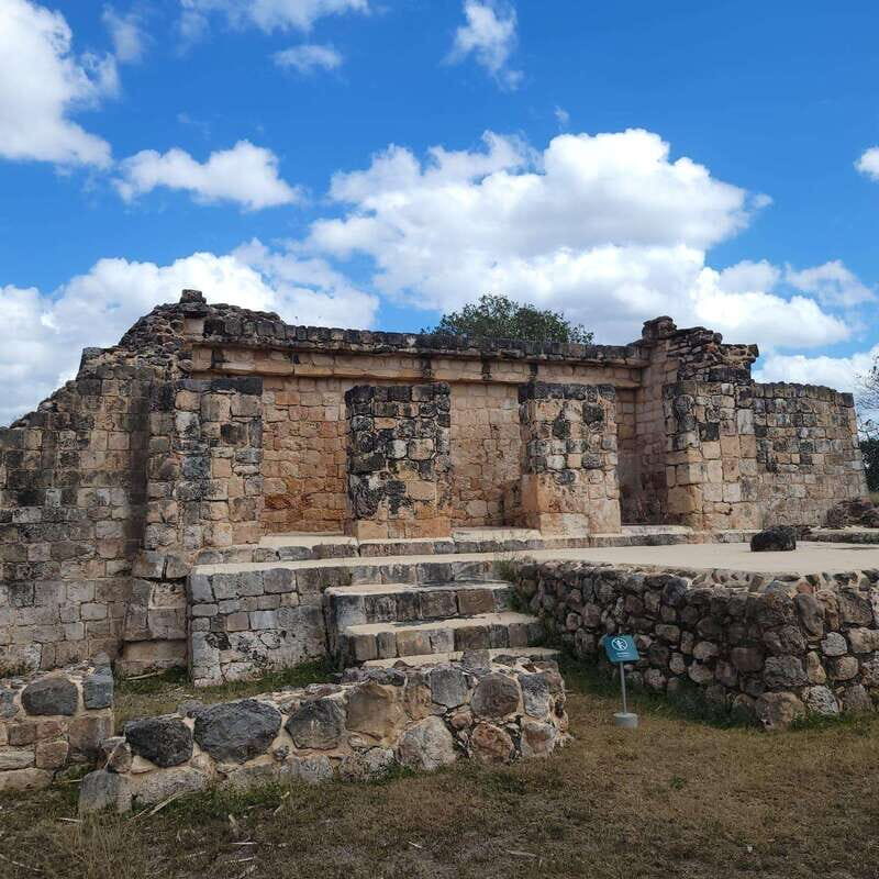Oxkintok ancient Puuc + Becal Jipi Japa artisan + Cenote - Oxkintok: Puuc beginnings, masks, and a site still being uncovered