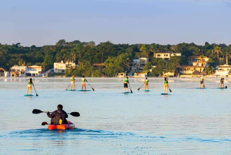 Paddleboard or kayak sunrise tour in Bacalar lagoon - The Black Cenote (Cenote of the Witch): drama, depth, and local storytelling