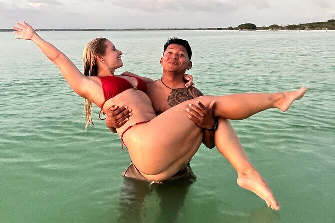 Pontoon Tour of the Bacalar Lagoon - Cocalitos Beachclub swim: the best chance to cool off