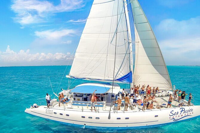 Private Catamaran from Cancun to Isla Mujeres | For up to 100 pp - Price and value: $5,290 per group (up to 15) plus $20 government fees