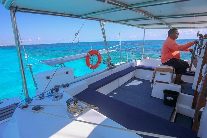 Private Catamaran from Cancun to Isla Mujeres | For up to 40 pp - The open bar and spinnaker ride: fun, but plan your time and energy