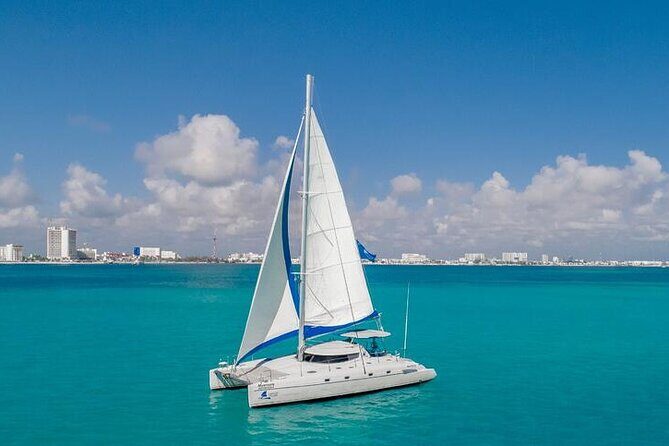 Private Catamaran from Cancun to Isla Mujeres | For up to 40 pp - Playa Norte swim break: turquoise-water reset on your schedule