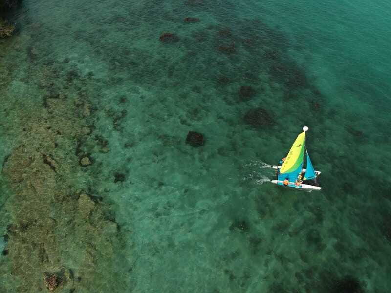 Private Hobie Cat Sailing Tour - Black Cenote: the stop for big lagoon views and lagoon proximity