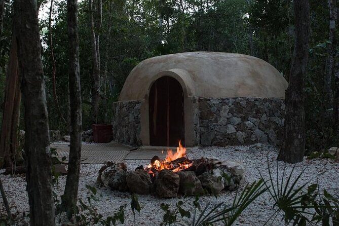 Private or Shared Mayan Temazcal Ritual from Tulum - The fire intro at the hot stone house: how the ceremony starts