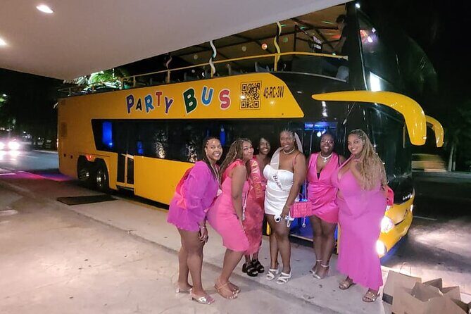 Private Party Bus Loop in Cancun - The night loop: Avenida Kukulkan, Playa Delfines, and Tulum Avenue