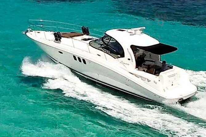 Private Tour of Cancun to Isla Mujeres by 45-foot Yacht. - Kukulcan Plaza Check-In and Smooth Boarding