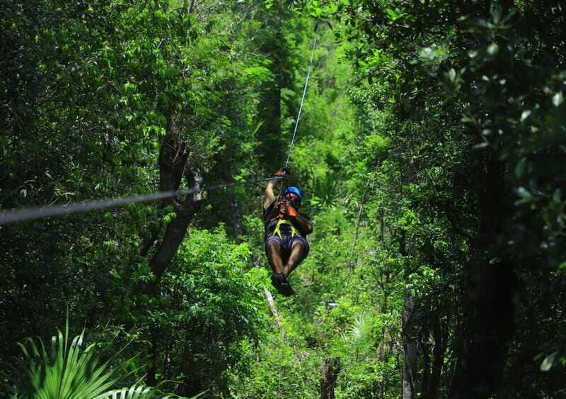 Puerto Morelos: Jungle ATV Adventure, Ziplines and Cenote - The bumpy transfer and cenote swim: cool down in sinkhole water