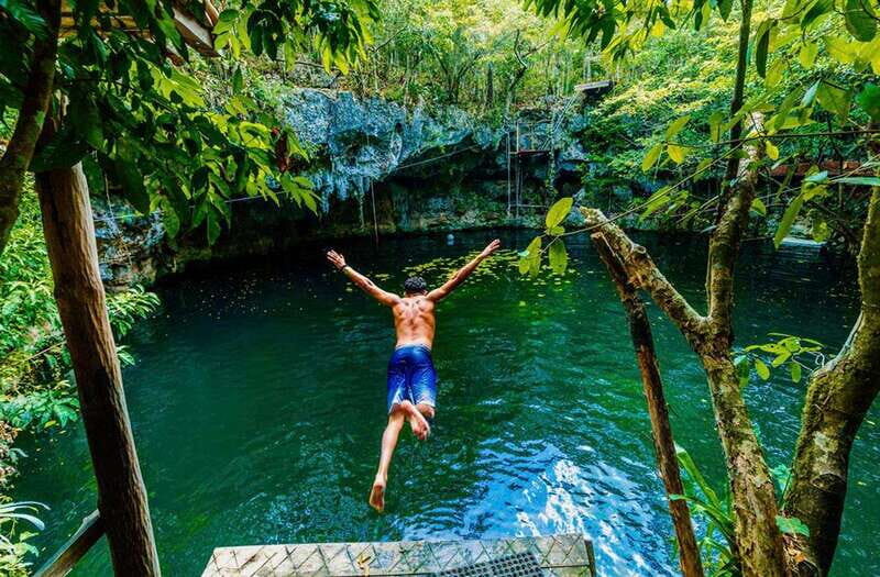 Puerto Morelos: Shopping Tour & Cenote La Noria - Cenote La Noria on the Cenotes Route: Cavern Swimming with a Lifejacket