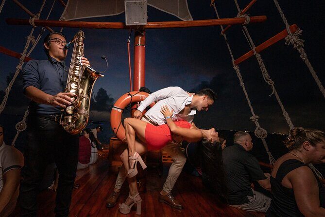 Romantic Dinner in the Spanish Galeon with Sax in Cancun. Lobster & Beef menu. - How the Group Size Changes the Feel (Max 50)