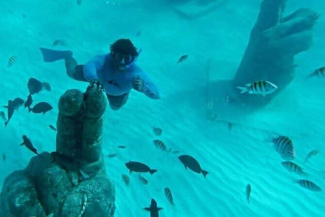 Sail Away Catamaran Day Trip with Snorkeling to Isla Mujeres - El Meco reef snorkeling: 30 minutes with guide support