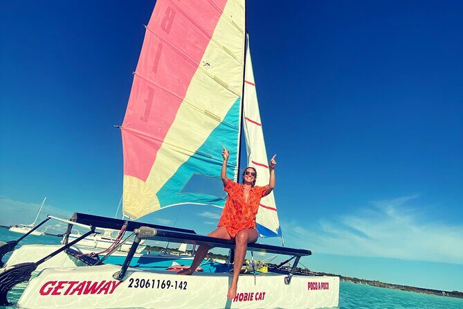 Sail away! Hobie Cat Tour Bacalar - Emerald and Bird Island: Where the Tour Stops Feel Airy