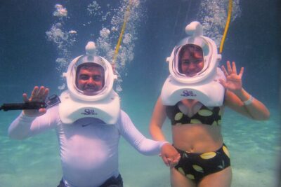 Sea Trek Adventure at Chankanaab National Park - The underwater walk: white sand, coral, and fish you can actually see