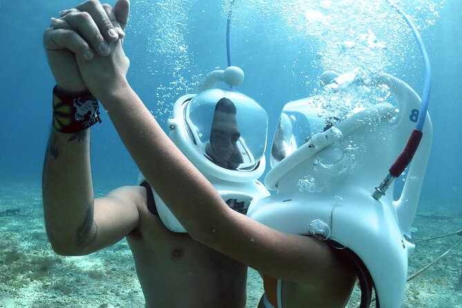 SeaTrek Underwater Helmet Diving Experience in Downtown Cozumel - The Underwater Walk: Rope-Assisted Steps, Fish Bait, and a Plane Wreck