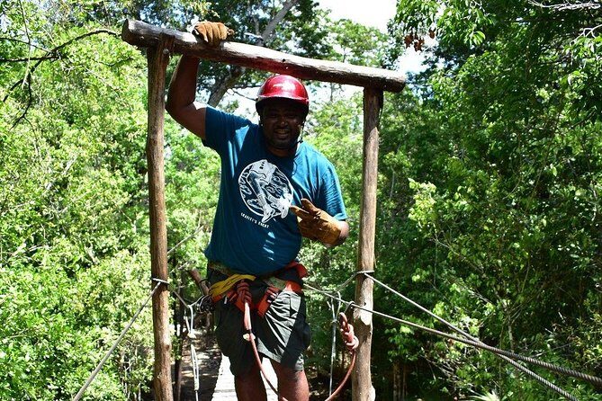 Single ATV, Horseback Riding, Ziplines and Cenote Swim - Five Ziplines and a Suspension Bridge Over the Trees