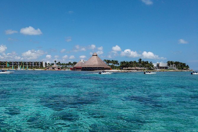 Speedboat and snorkel tour: Single Passenger Boat - Stop 1: Jungle Tour Adventure Cancun Snorkel Setup and the Reef Experience