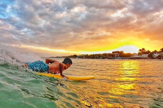 Surfing Lessons - Learn To Surf In Playa del Carmen - On-Water Coaching: Pop-Up, Paddling, and Wave Choice