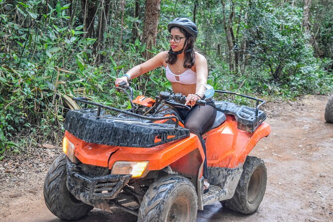 The best adrenaline day Atvs shared, ziplines and cenote Playa del Carmen - Cenote Maya swim: short swim time, a zipline into water, and what to do if you dislike the look