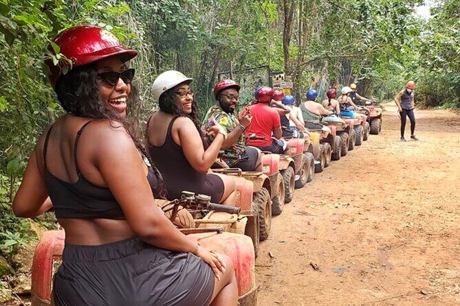 The Best Adrenaline Park! ATV´s Ziplines & Cenote swim experience from Cancun - Ziplining over the trees: easy thrills, short course expectations