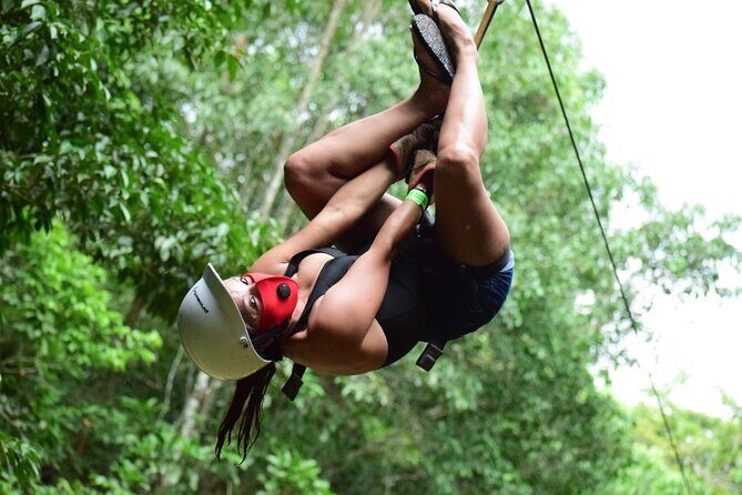 The best ATV tour with ziplines and Cenote swim day! - Zip Lines and Hanging Bridges: Where the Views Go Up (Fast)