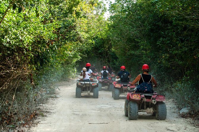 The best ATVs, zipline, cenote tour with lunch and transportation - The ATV Jungle Run: Honda 250 and Yamaha 350 Feel the Work